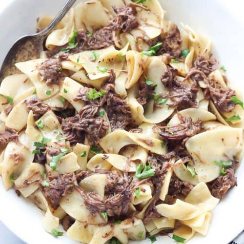 Beef And Noodles With Leftover Mississippi Pot Roast Belle Of The Kitchen