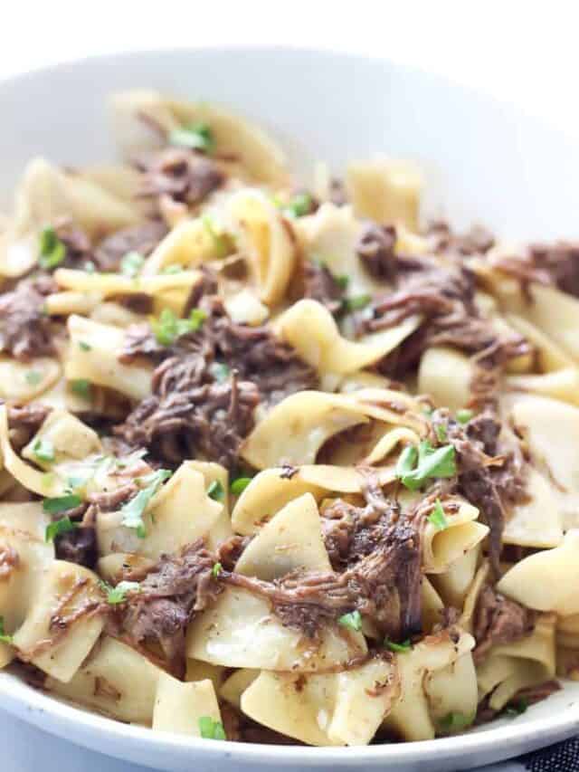 Beef and Noodles with Leftover Mississippi Pot Roast Story Belle of