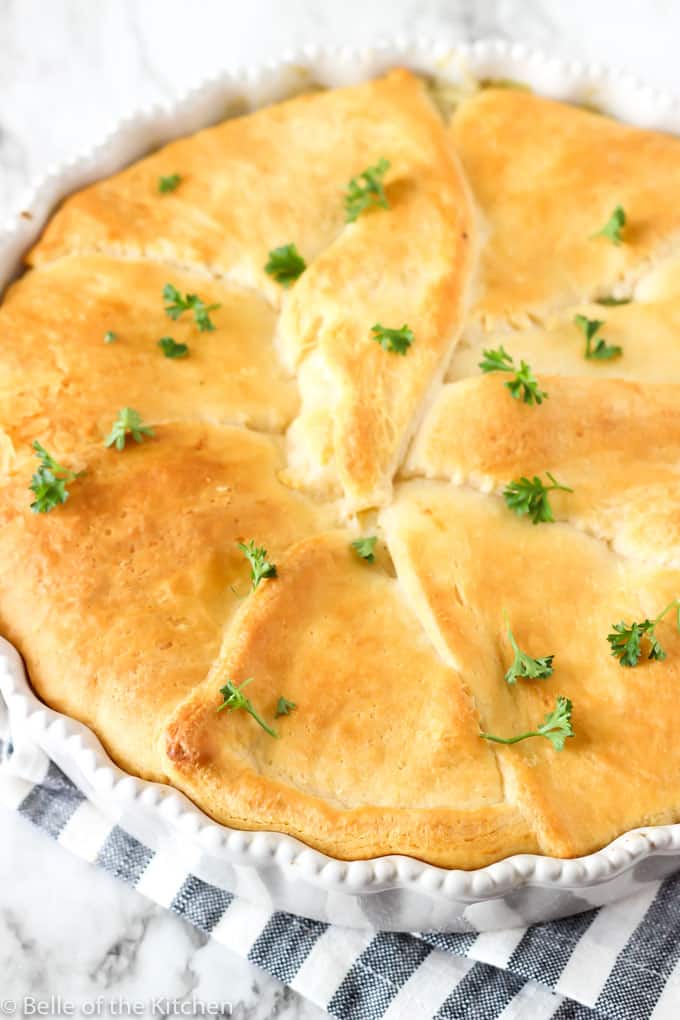 Chicken Pot Pie with Crescent Roll Crust - Belle of the ...