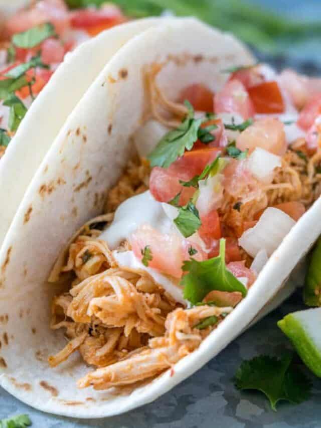 Amazing Slow Cooker Cilantro Lime Chicken Tacos Story Belle of the