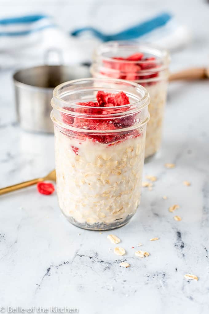 Overnight Oats Engraved Mason Jars