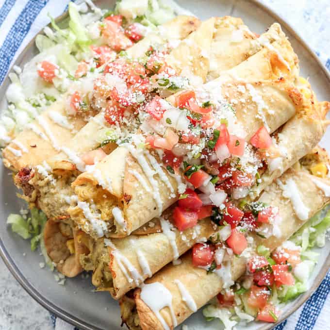 Air Fryer Taquitos with Chicken