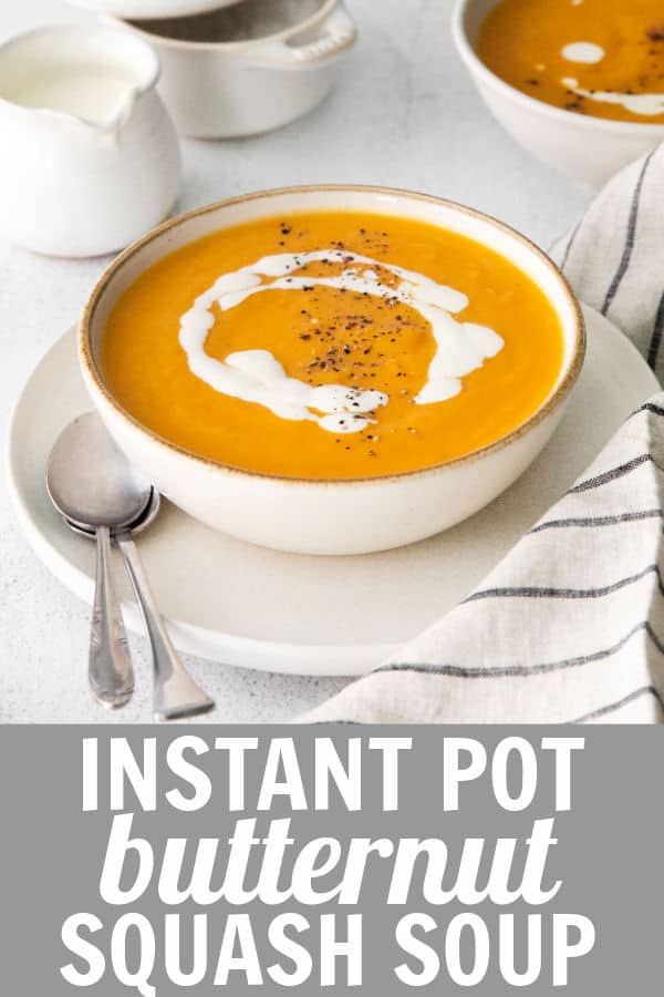 a bowl of butternut squash soup