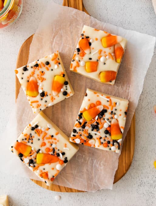 Microwave Fudge with Candy Corn