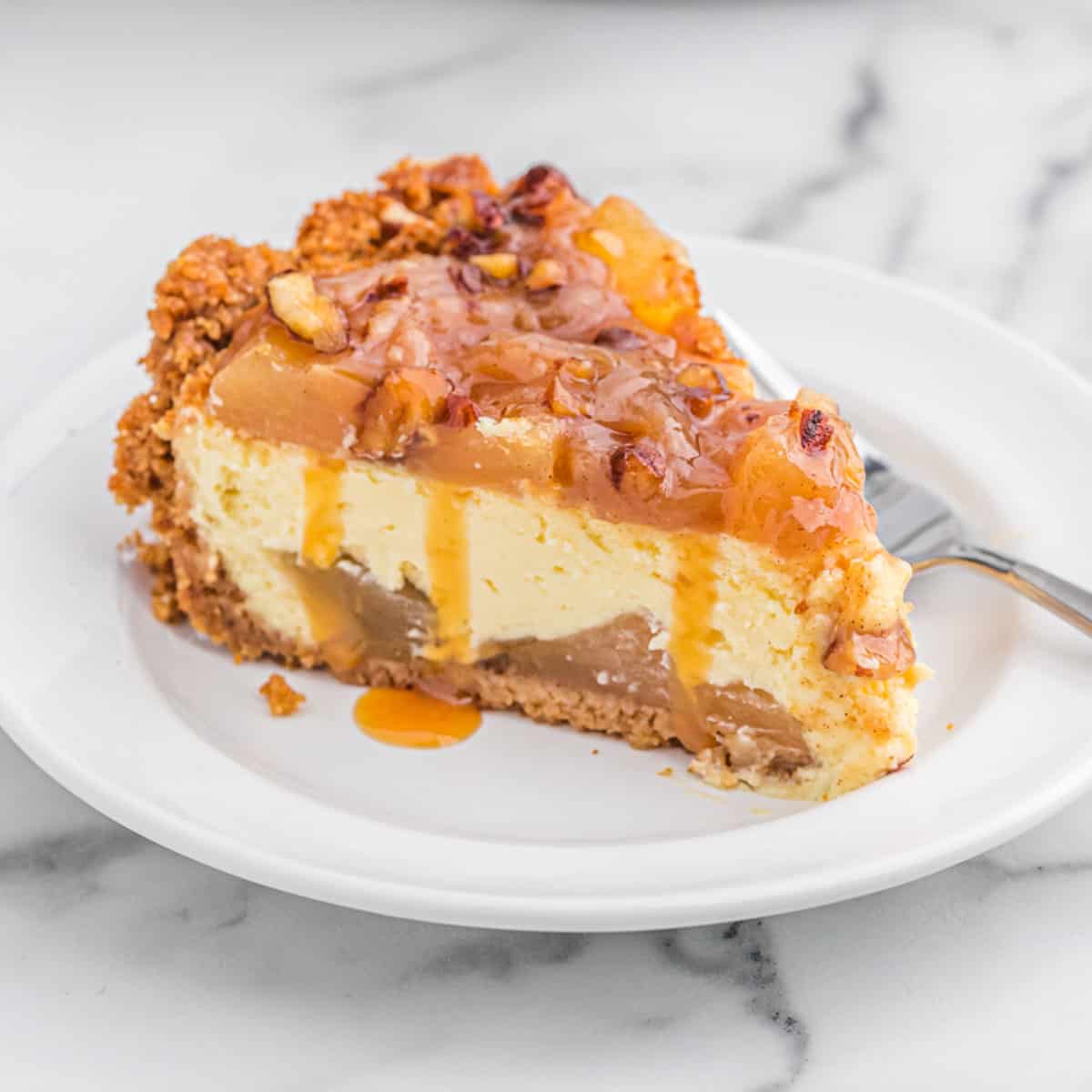 Caramel Apple Cheesecake - Belle of the Kitchen