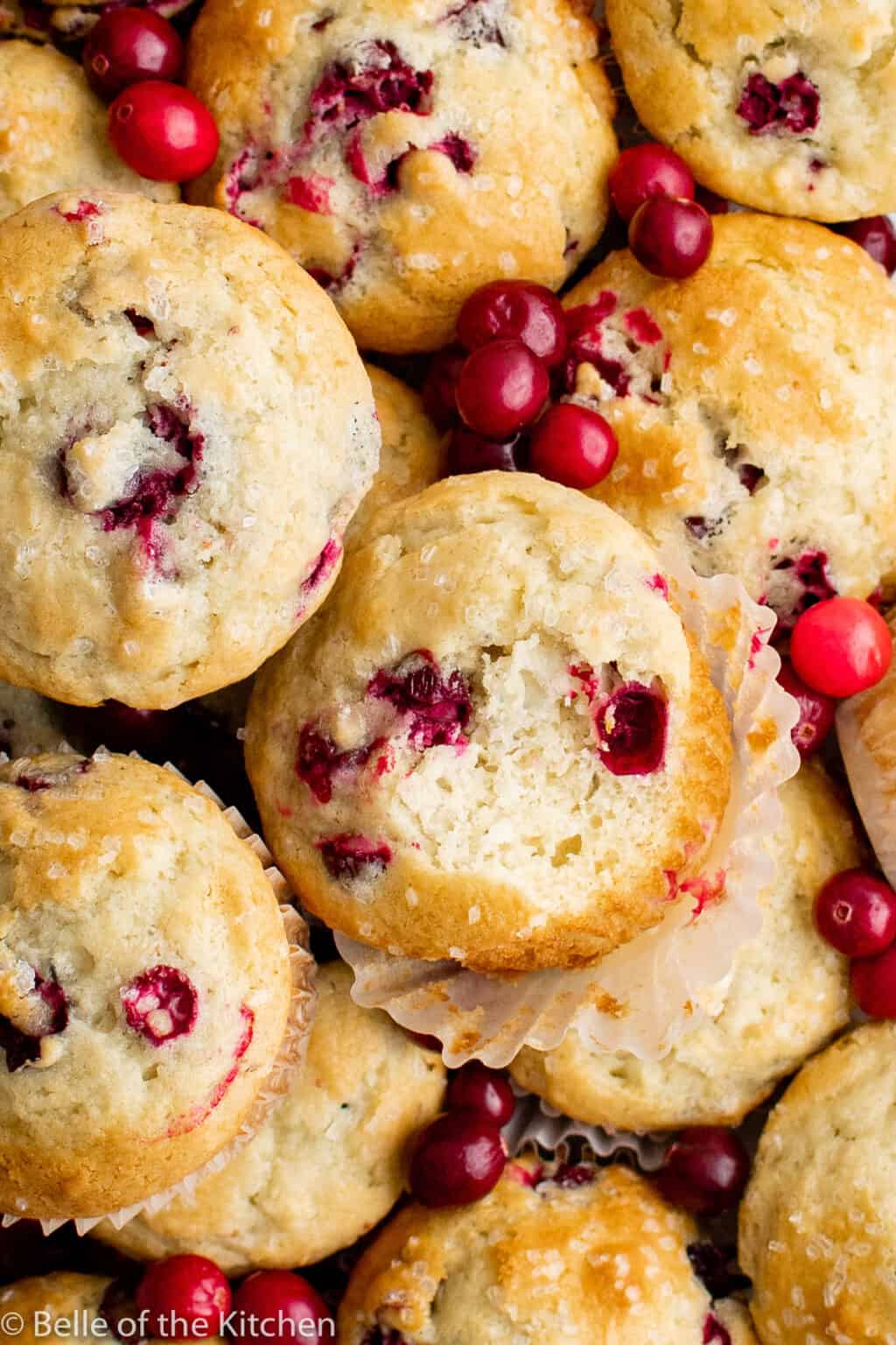 Cranberry Muffins Recipe - Belle of the Kitchen