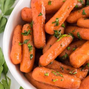 instant pot carrots in a white dish