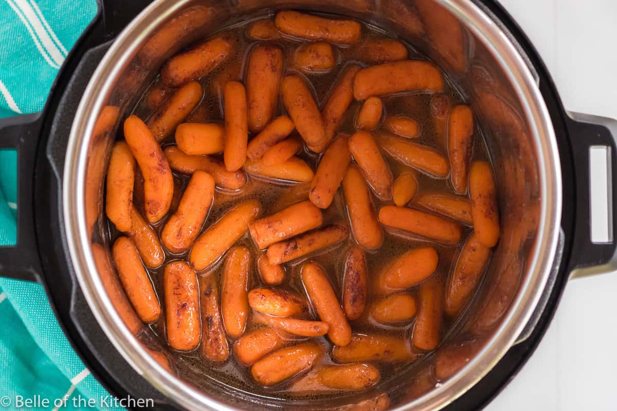 baby carrots in a brown sugar sauce