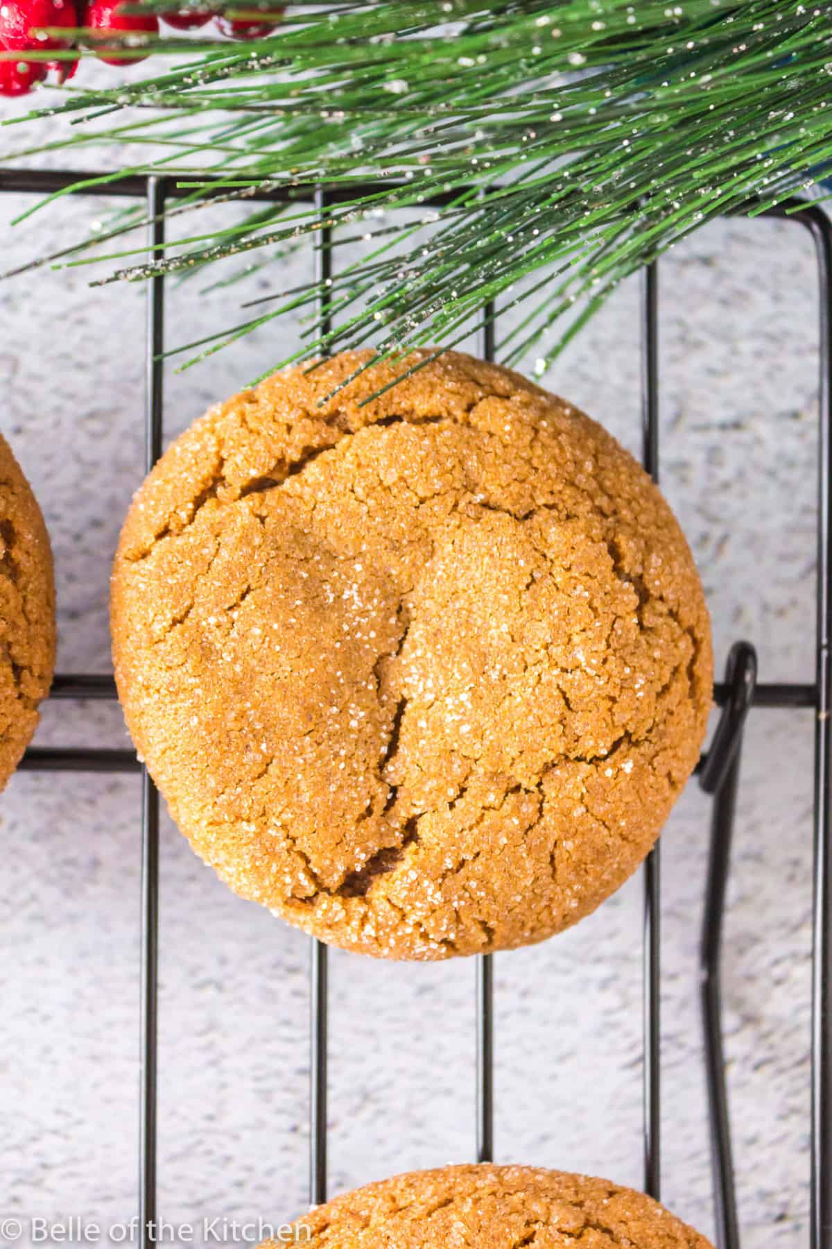 a cookie on a wire rack