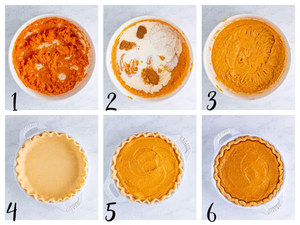 how to make sweet potato pie step by step