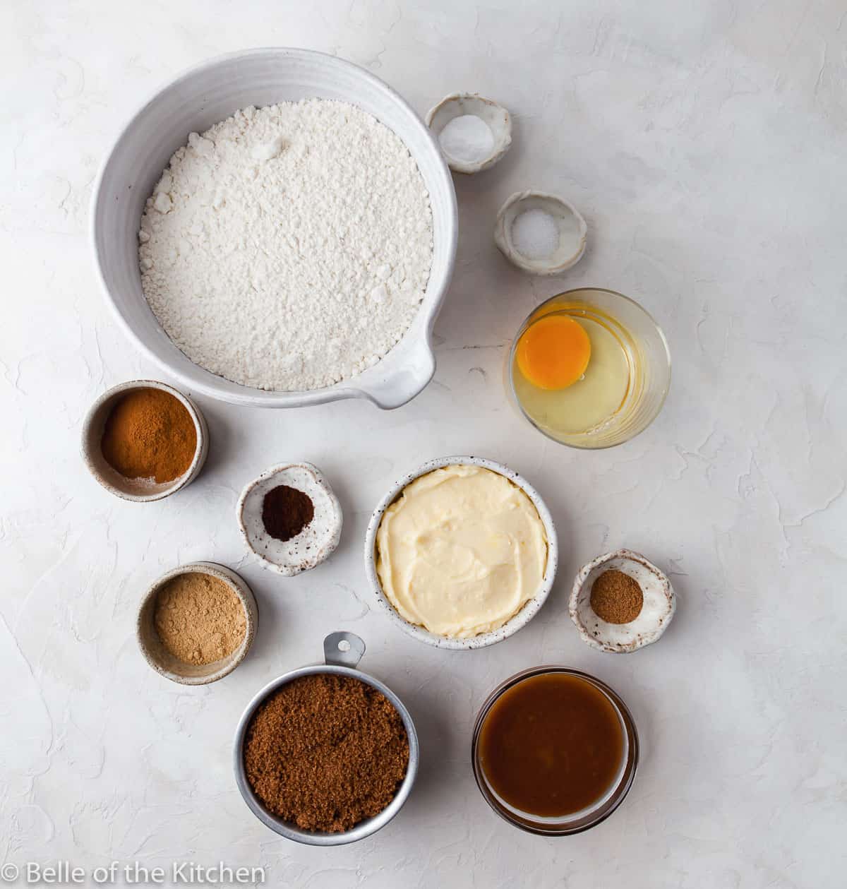 ingredients laid out to make cookies