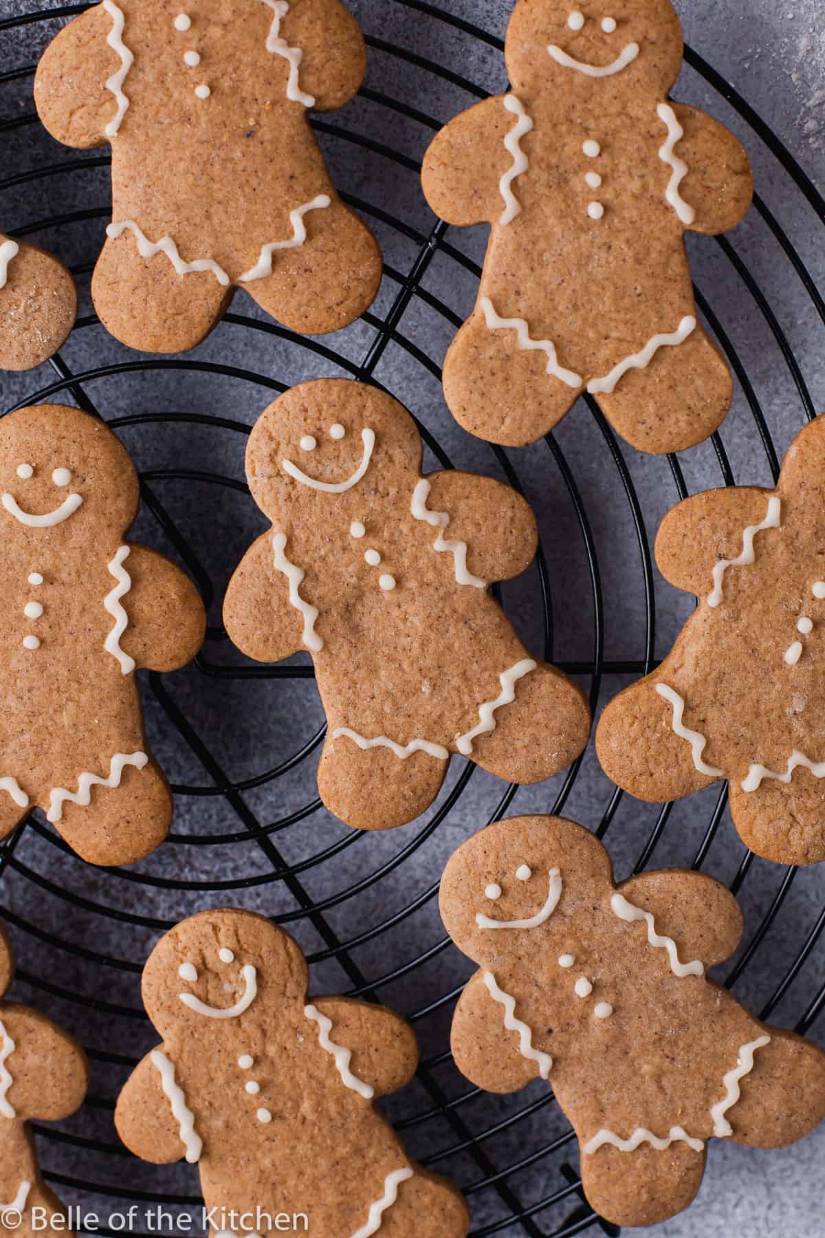 cut out cookies on a rack
