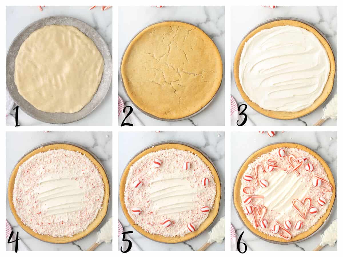 step by step pictures for making cookie pizza