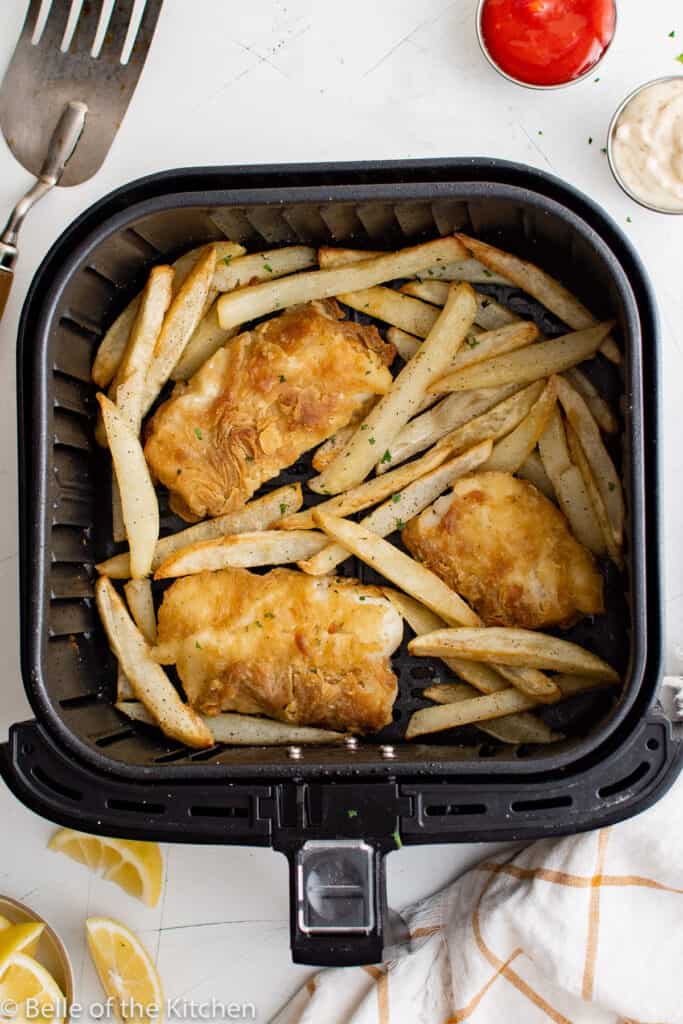 Air Fryer Fish and Chips Belle of the Kitchen