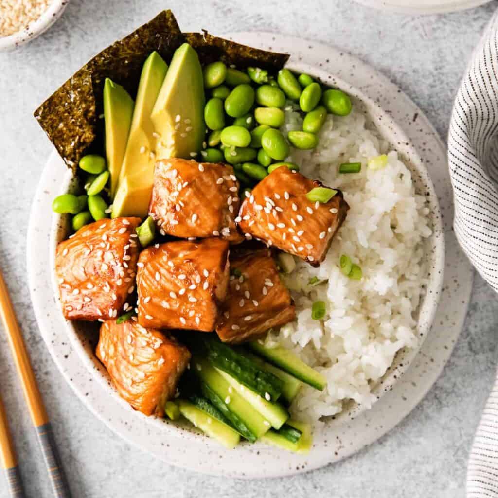 Salmon Teriyaki Bowls Belle of the Kitchen
