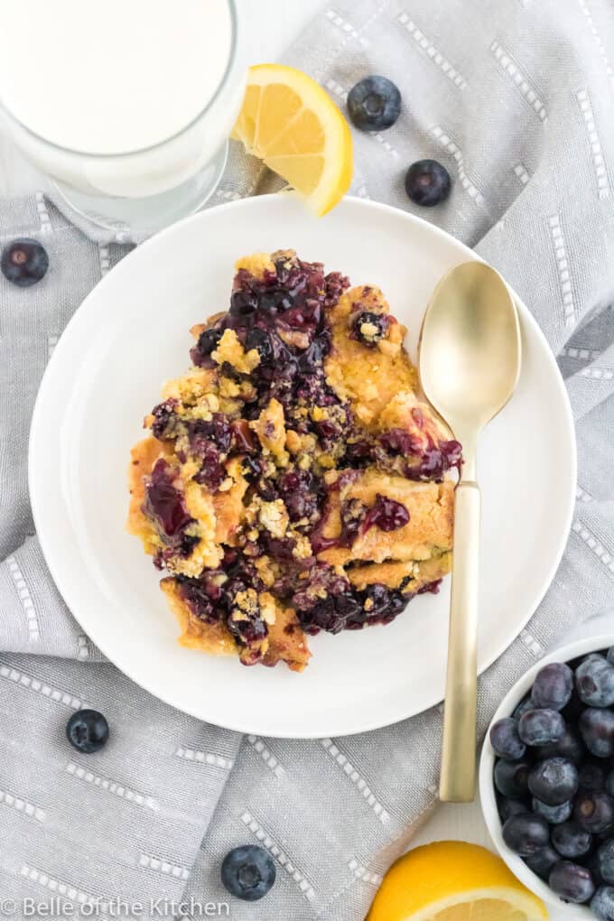 Lemon Blueberry Dump Cake - Belle of the Kitchen