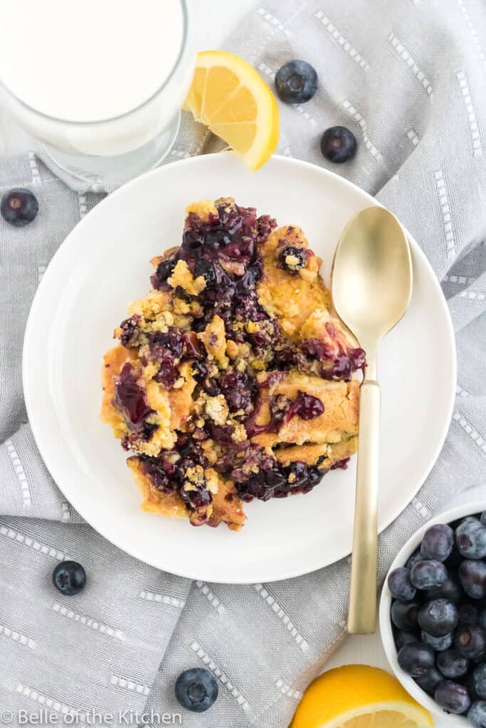 Lemon Blueberry Dump Cake - Belle of the Kitchen