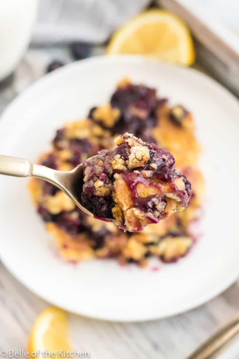 Lemon Blueberry Dump Cake - Belle of the Kitchen