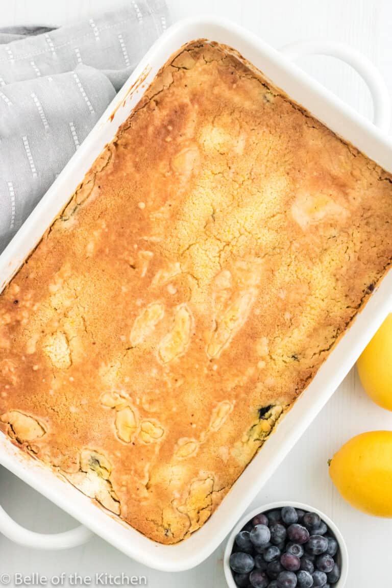Lemon Blueberry Dump Cake - Belle of the Kitchen
