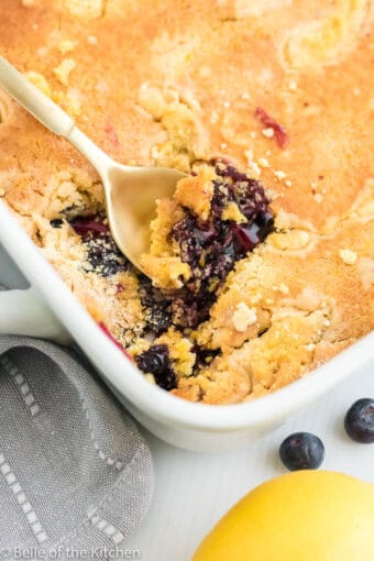 Lemon Blueberry Dump Cake - Belle of the Kitchen