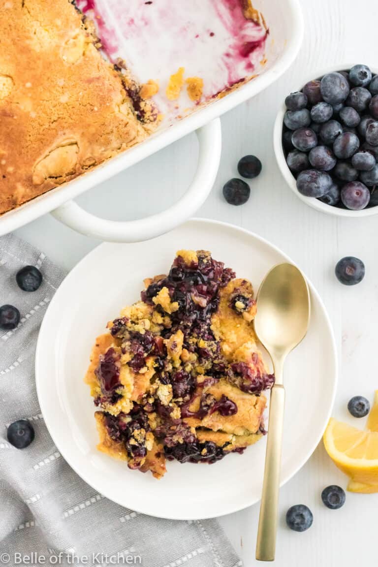 Lemon Blueberry Dump Cake - Belle of the Kitchen
