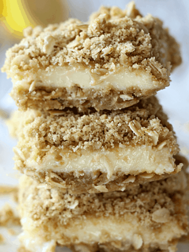 Oatmeal Lemon Creme Bars Story Belle of the Kitchen