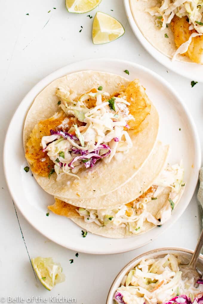 Air Fryer Fish Tacos - Belle of the Kitchen