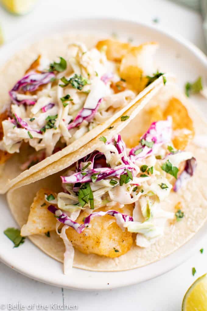 Air Fryer Fish Tacos - Belle of the Kitchen