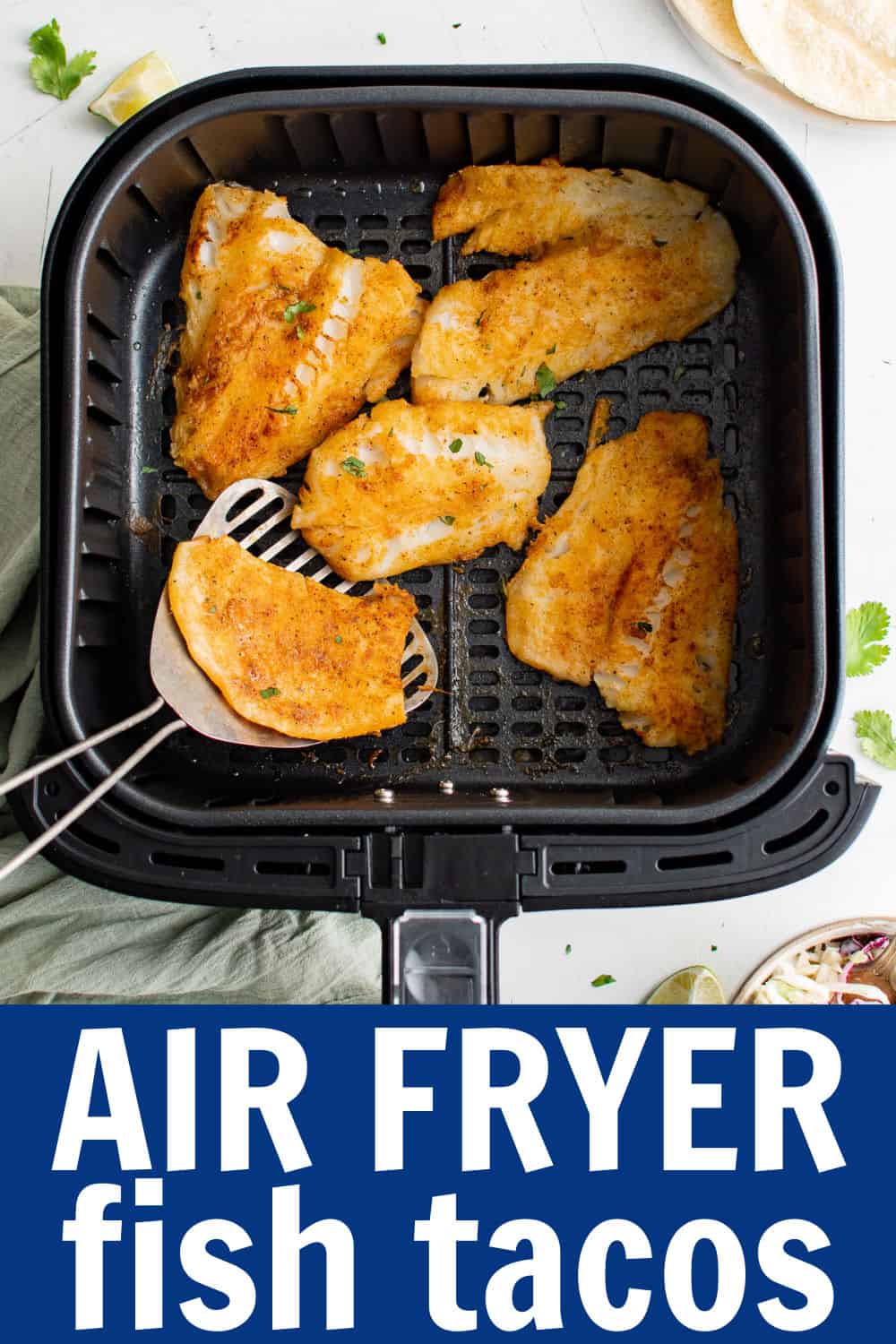 Air Fryer Fish Tacos - Belle of the Kitchen