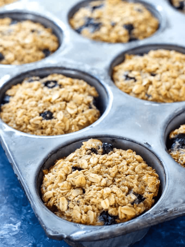 Blueberry Baked Oatmeal Cups Story Belle of the Kitchen