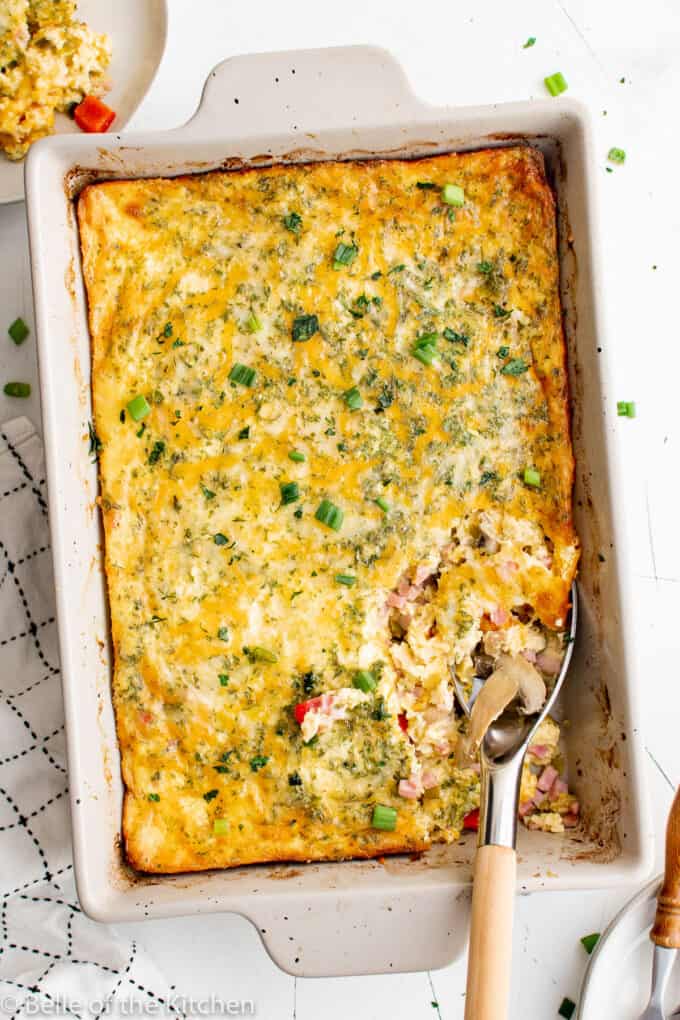 Ham Egg and Cheese Casserole - Belle of the Kitchen