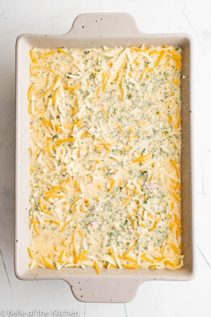 Ham Egg and Cheese Casserole - Belle of the Kitchen