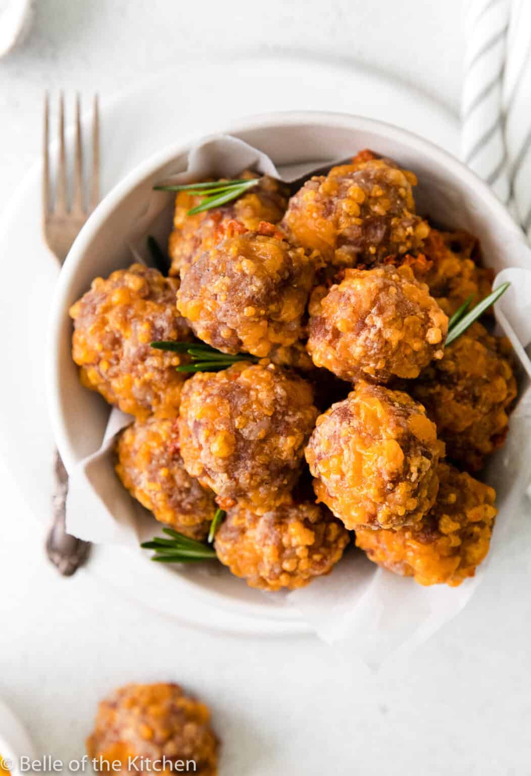 Bisquick Sausage Balls (3 Ingredients!) Belle of the Kitchen