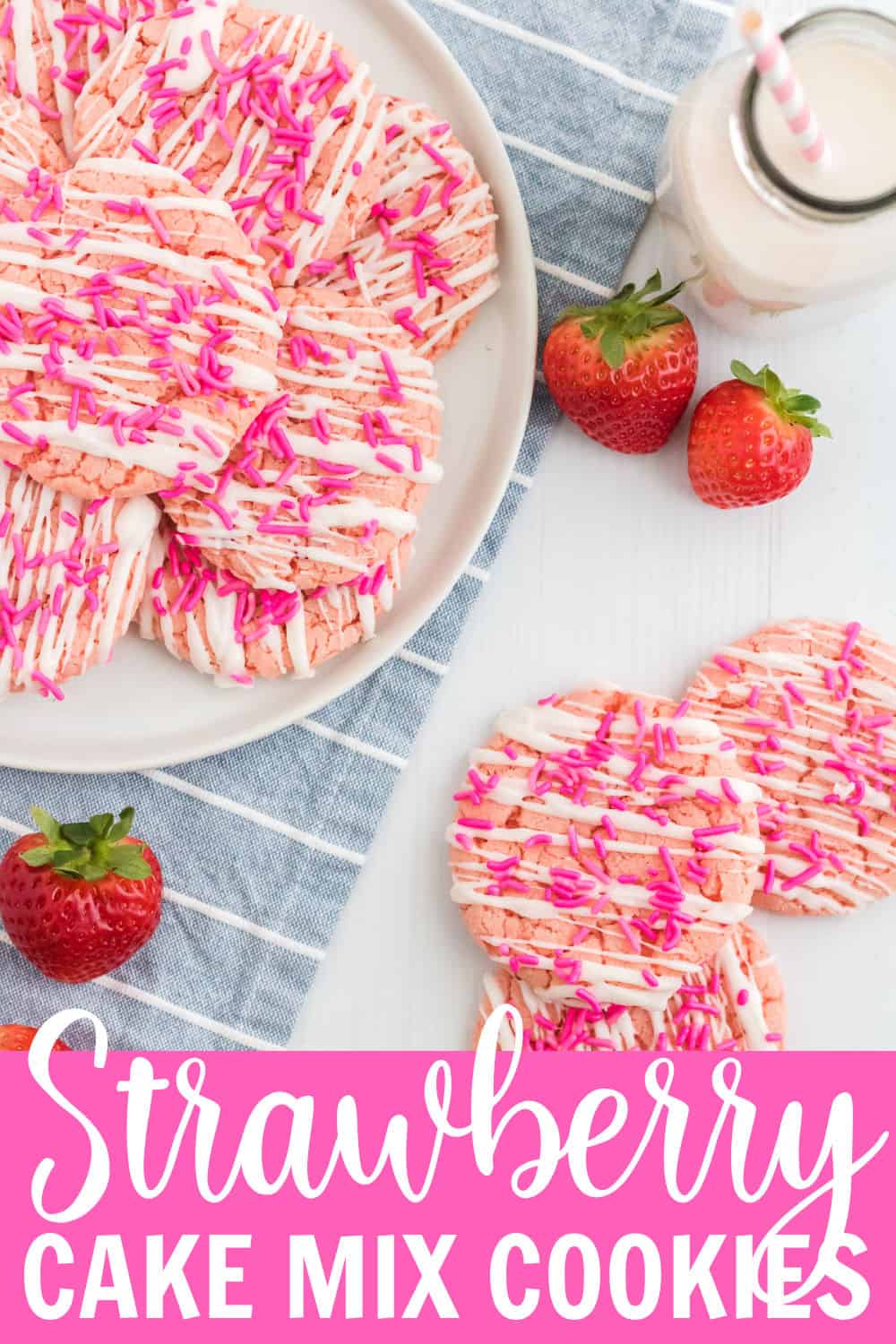 Strawberry Cake Mix Cookies Belle of the Kitchen