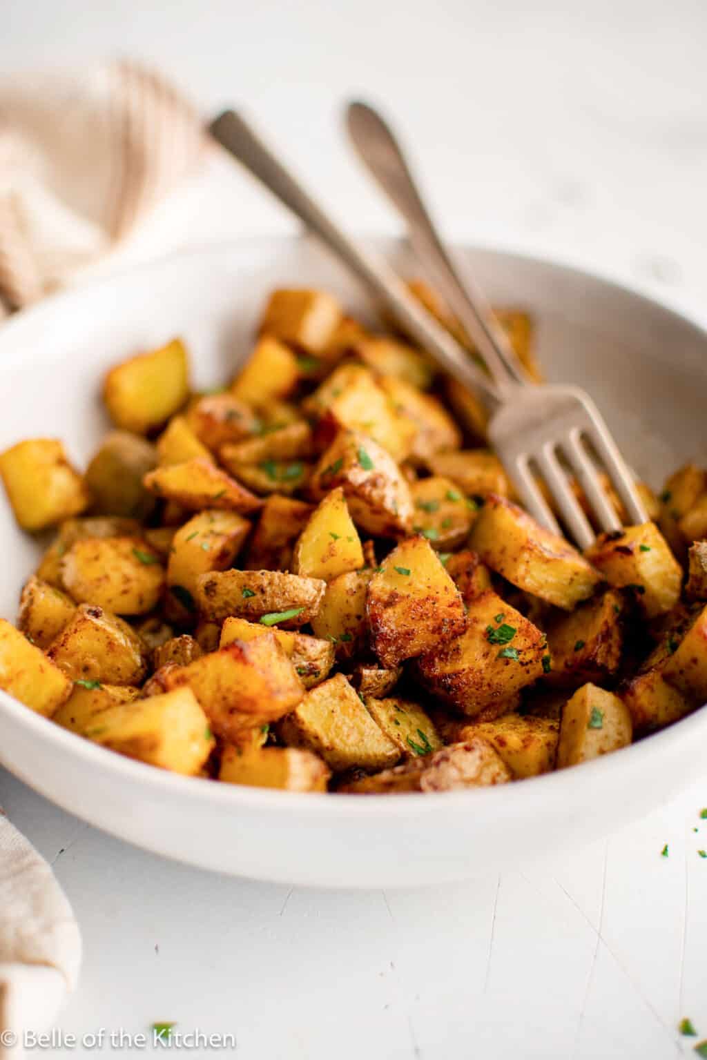 Crispy Air Fryer Breakfast Potatoes Belle of the Kitchen