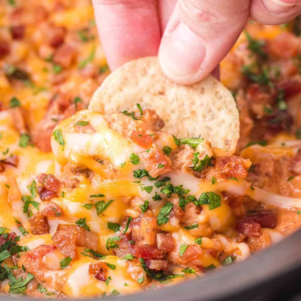The Best Cheeseburger Dip Recipe (in the Crockpot) Belle of the Kitchen