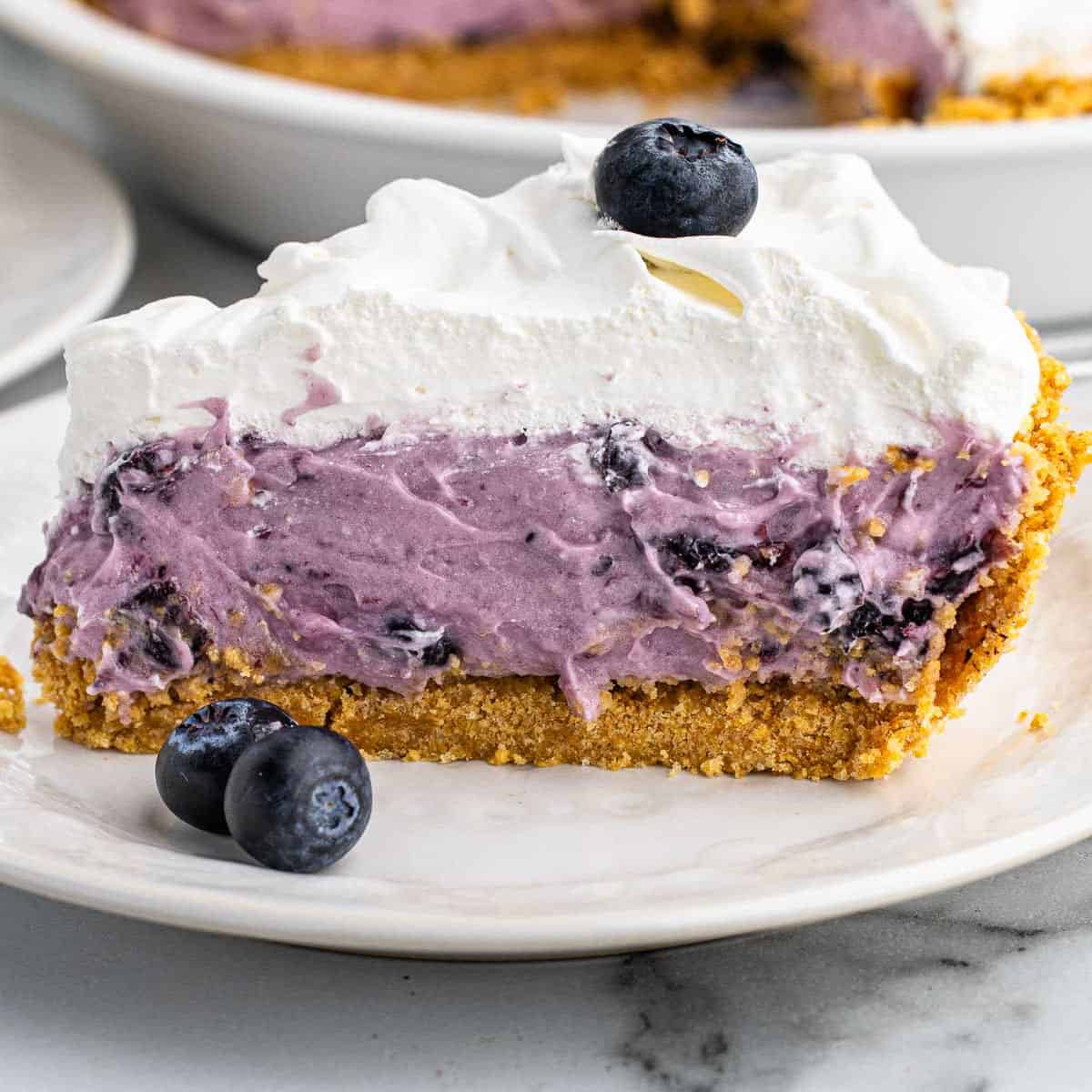 No Bake Blueberry Cream Pie-image