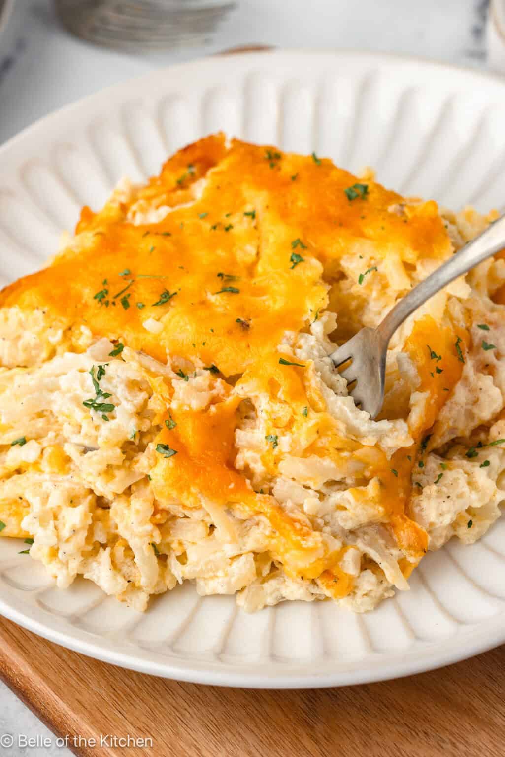 Cracker barrel hashbrown casserole copycat recipe belle of the kitchen