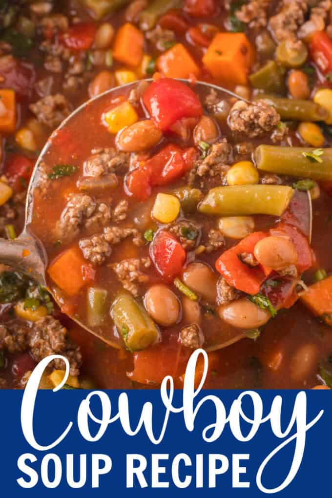 a ladle full of cowboy soup.
