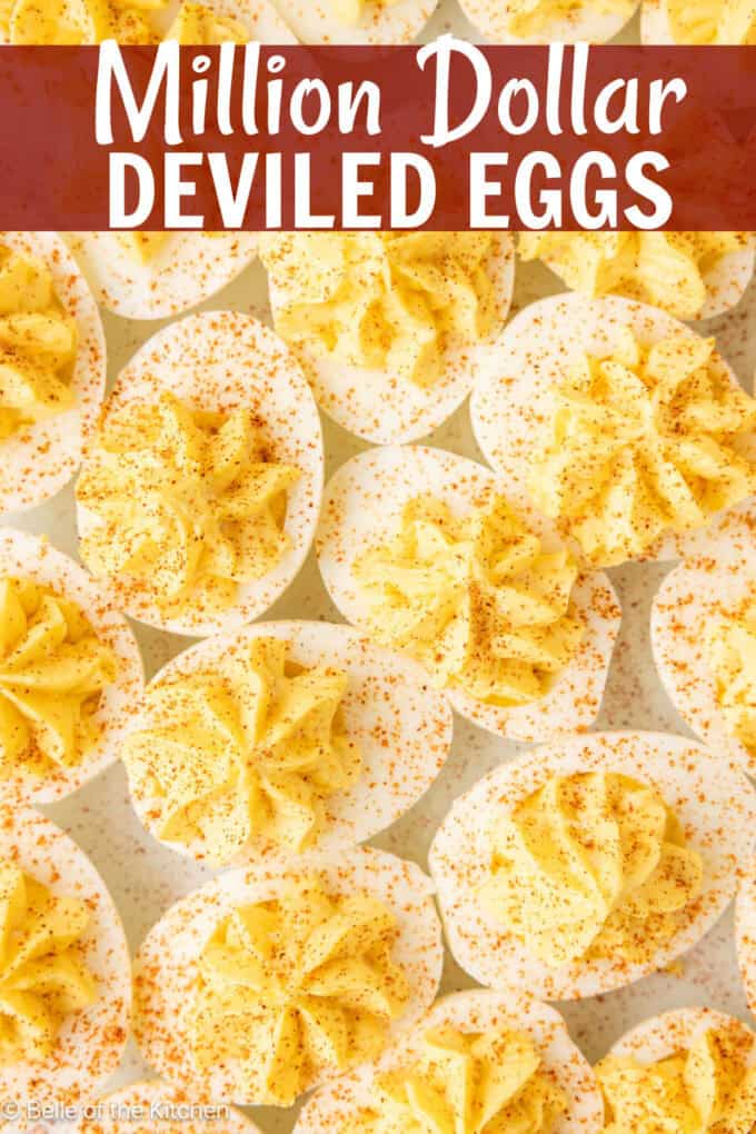 deviled eggs on a plate.