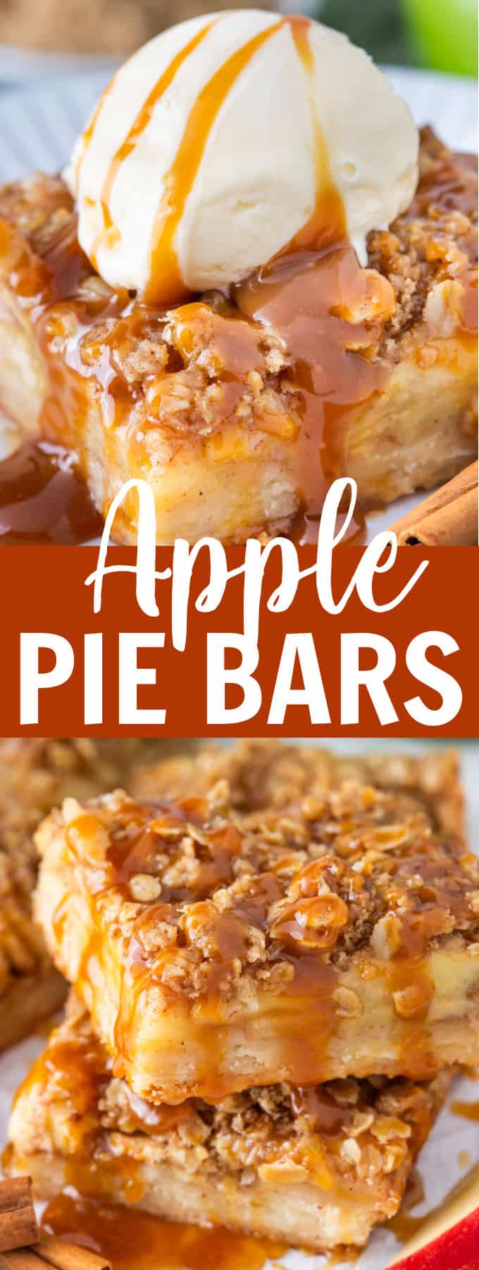 A slice of apple pie with a scoop of ice cream on top.