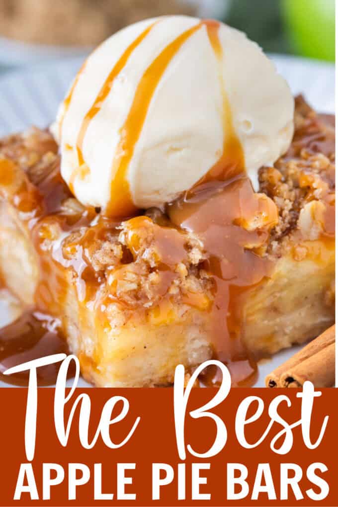 A slice of apple pie with a scoop of ice cream on top.