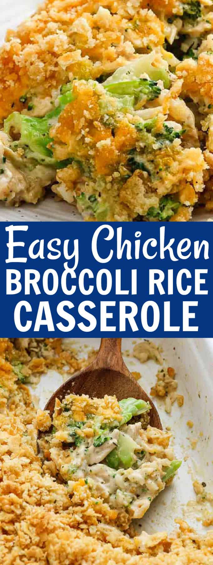 Chicken broccoli rice casserole on a plate.