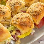 Slider sandwiches on a platter.