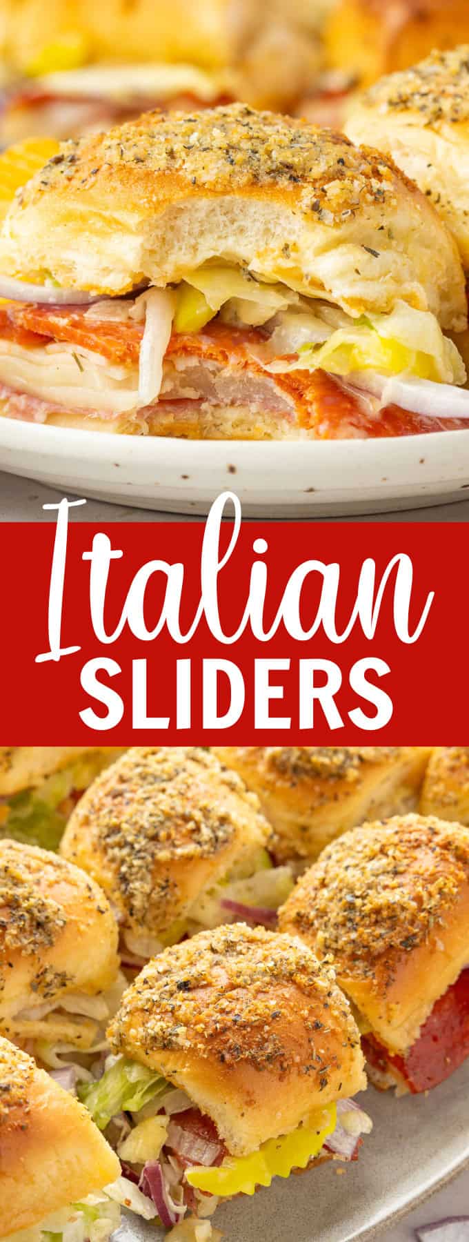 A close up of a slider sandwich with a bite taken out.