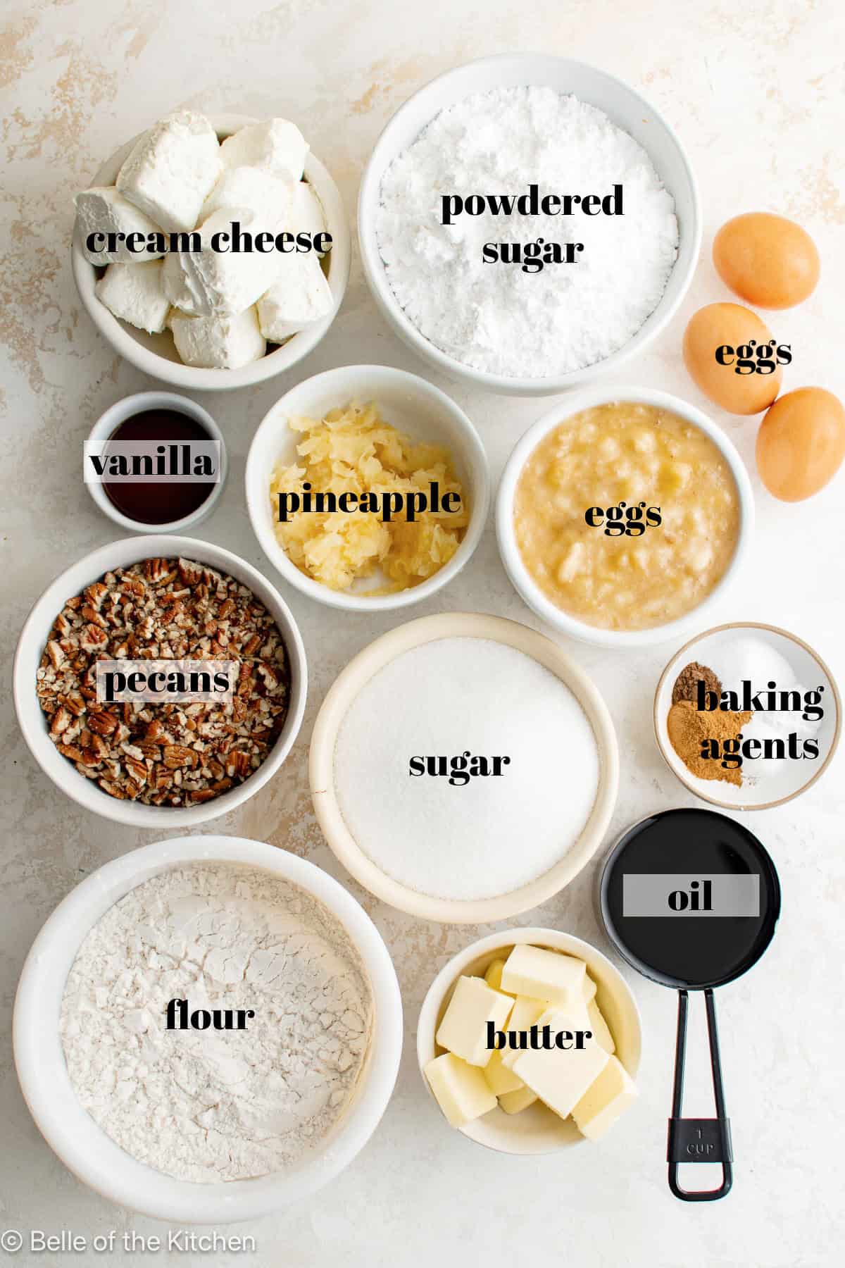 Ingredients in bowls.