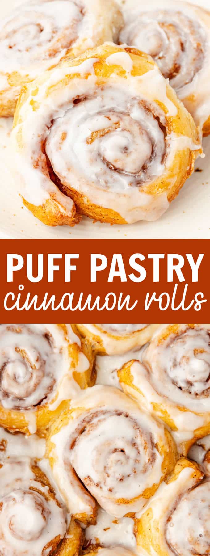 A cinnamon roll on a white plate.